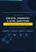 EDEXCEL CHEMISTRY A-LEVEL&NewLine;EDEXCEL CHEMISTRY&NewLine;A-LEVEL QUESTIONS&NewLine;THAT REPEAT FREQUENTLY AND HOW TO ANSWER THEM&NewLine;