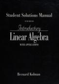  Solutions Manual for Introductory Linear Algebra with Applications &lpar;6th Edition&rpar; by Bernard Kolman  
