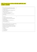 CADC Sample Exam ACTUAL UPDATED QUESTIONS AND &NewLine;CORRECT ANSWERS
