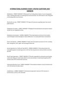 INTERNATIONAL BUSINESS EXAM 1 REVIEW QUESTIONS AND ANSWERS&period;