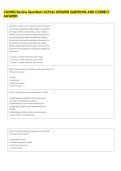 CAHIMS Review Questions ACTUAL UPDATED QUESTIONS AND CORRECT &NewLine;ANSWERS