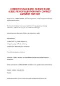 COMPREHENSIVE BASIC SCIENCE EXAM &lpar;CBSE&rpar; REVIEW QUESTIONS WITH CORRECT ANSWERS 2026-2027&NewLine;