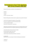 Comprehensive Exam Peds Questions with Correct Answers 2026-2027