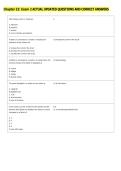 Chapter 22&colon; Exam 2 ACTUAL UPDATED QUESTIONS AND CORRECT ANSWERS 