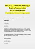 WGU D312 & D313 Anatomy and Physiology I & II BUNDLE 2026&sol;2027 &vert; 6 Exam Sets &lpar;3 per Course&rpar; &vert; 420 Q&A with Expert Rationales &vert; Guaranteed Pass - A  Graded