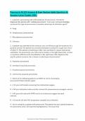 Pneumonia NCLEX Answers & Exam Review Guide Questions & Answers-Latest Update 2026&period;