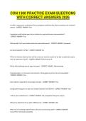 CON 1300 PRACTICE EXAM QUESTIONS WITH CORRECT ANSWERS 2026