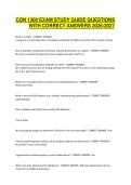 CON 1300 EXAM STUDY GUIDE QUESTIONS WITH CORRECT ANSWERS 2026-2027