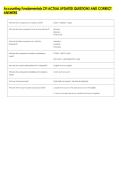 Accounting Fundamentals CFI ACTUAL UPDATED QUESTIONS AND CORRECT &NewLine;ANSWERS 