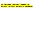CFI FMVA Final Exam Flash Cards ACTUAL &NewLine;UPDATED QUESTIONS AND CORRECT ANSWERS &NewLine;