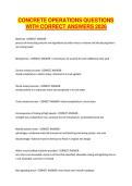 CONCRETE OPERATIONS QUESTIONS WITH CORRECT ANSWERS 2026