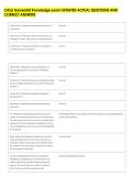 CASLI Generalist Knowledge exam UPDATED ACTUAL QUESTIONS AND &NewLine;CORRECT ANSWERS 
