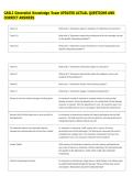 CASLI Generalist Knowledge Exam UPDATED ACTUAL QUESTIONS AND &NewLine;CORRECT ANSWERS 