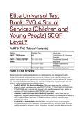 2026&sol;2027 S-Tier Elite Universal Test Bank&colon; SVQ 4 Social Services &lpar;Children & Young People&rpar; SCQF Level 9 &lpar;GH5X 24&rpar;