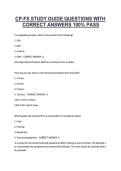 CP-FS STUDY GUIDE QUESTIONS WITH CORRECT ANSWERS 100&percnt; PASS