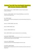 Content Test 305 Fine Arts-Health Questions with Correct Answers 2026-2027