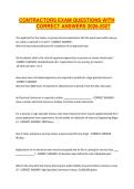 CONTRACTORS EXAM QUESTIONS WITH CORRECT ANSWERS 2026-2027