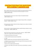 CONTRACTOR PRACTICE QUESTIONS WITH CORRECT ANSWERS 2026