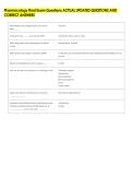 Pharmacology Final Exam Questions ACTUAL UPDATED QUESTIONS AND &NewLine;CORRECT ANSWERS 