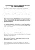 PRAXIS 5355 SPECIAL EDUCATION FOUNDATIONAL KNOWLEDGE EXAM QUESTIONS AND ANSWERS