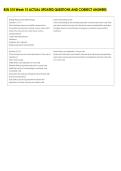 BSN 315 Week 15 ACTUAL UPDATED QUESTIONS AND CORRECT ANSWERS