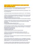 AORN PERIOP 101 COMPREHENSIVE EXAM QUESTIONS AND ANSWERS SURE A&period;pd