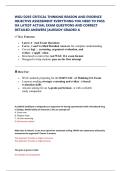 WGU D265 Critical Thinking Reasoning and Evidence Objective Assessment Questions and Correct Detailed Answers &vert; Latest OA Study Guide A