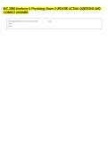 BSC 2085 Anatomy & Physiology Exam 2 UPDATED ACTUAL QUESTIONS AND &NewLine;CORRECT ANSWERS 