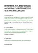 FOUNDATIONS FINAL JERSEY COLLEGE&NewLine;ACTUAL EXAM PAPER 2026 QUESTIONS&NewLine;WITH SOLUTIONS GRADED A&plus;
