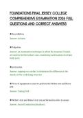 FOUNDATIONS FINAL JERSEY COLLEGE&NewLine;COMPREHENSIVE EXAMINATION 2026 FULL&NewLine;QUESTIONS AND CORRECT ANSWERS