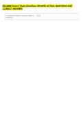 BSC2085 Exam 5 Study Questions UPDATED ACTUAL QUESTIONS AND &NewLine;CORRECT ANSWERS 