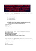 PATHOPHYSIOLOGY EXAM 3 NR 283  REVIEW QUESTIONS WITH CORRECT ANSWERS GRADED A&plus; FOR 2026-2027 ASSURED EXCEL&excl;&excl;