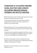 FOUNDATIONS OF ACCOUNTING PEREGRINE&NewLine;GLOBAL 2026 STUDY GUIDE COMPLETE&NewLine;ACCOUNTING PRINCIPLES FINANCIAL&NewLine;STATEMENTS AND PRACTICE QUESTIONS