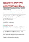 California Cemetery Broker Exam Prep 2026&sol;2027 &vert; Complete Study Guide with Practice Questions & Answers &vert; CA Cemetery & Funeral Bureau Licensing Test