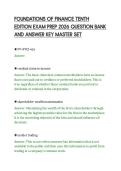 FOUNDATIONS OF FINANCE TENTH&NewLine;EDITION EXAM PREP 2026 QUESTION BANK&NewLine;AND ANSWER KEY MASTER SET