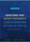 OCR PHYSICS A-LEVEL&NewLine;&NewLine;QUESTIONS THAT&NewLine;REPEAT FREQUENTLY&NewLine;&NewLine;& HOW TO ANSWER THEM