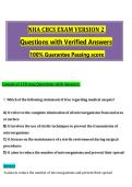 NHA CBCS EXAM VERSION 2 &lpar;2026&sol;2027&rpar; Questions with Verified Answers&comma; 100&percnt; Guarantee Passing score