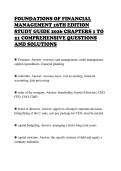 FOUNDATIONS OF FINANCIAL&NewLine;MANAGEMENT 18TH EDITION&NewLine;STUDY GUIDE 2026 CHAPTERS 1 TO&NewLine;21 COMPREHENSIVE QUESTIONS&NewLine;AND SOLUTIONS