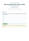 IICRC WRT Exam &lpar;2026 &sol; 2027 Update&rpar; Questions and Verified Answers &vert; 100&percnt; Correct &vert; Grade A