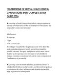 FOUNDATIONS OF MENTAL HEALTH CARE IN&NewLine;CANADA BORIS BARD COMPLETE STUDY&NewLine;GUIDE 2026