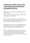 FOUNDATIONS OF MENTAL HEALTH CARE IN&NewLine;CANADA BORIS BARD EXAM PREPARATION&NewLine;AND SUMMARY SHEET 2026