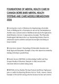 FOUNDATIONS OF MENTAL HEALTH CARE IN&NewLine;CANADA BORIS BARD MENTAL HEALTH&NewLine;SYSTEMS AND CARE MODELS BREAKDOWN&NewLine;2026