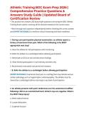 Athletic Training BOC Exam Prep 2026 &vert; Comprehensive Practice Questions & Answers Study Guide &vert; Updated Board of Certification Review