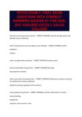 PATHO EXAM 4  FINAL EXAM QUESTIONS WITH CORRECT ANSWERS GRADED A&plus; FOR 2026-2027 ASSURED EXCEL&excl;&excl; GALEN COLLEGE