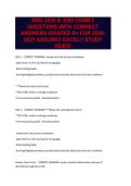 NSG 3250 & 3280 EXAM 2  QUESTIONS WITH CORRECT ANSWERS GRADED A&plus; FOR 2026-2027 ASSURED EXCEL&excl;&excl; STUDY GUIDE