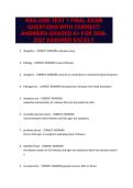 NSG-3280 TEST 1 FINAL EXAM QUESTIONS WITH CORRECT ANSWERS GRADED A&plus; FOR 2026-2027 ASSURED EXCEL&excl;&excl;