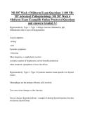 NR 507 Week 4 Midterm Exam Questions 1-100 NR-507 Advanced Pathophysiology NR 507 Week 4 Midterm Exam Examplify Online Proctored Questions and Answers Graded A&plus;&NewLine;