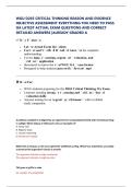 WGU D265 Critical Thinking Reasoning and Evidence Objective Assessment Questions and Correct Detailed Answers &vert; Latest OA Study Guide A