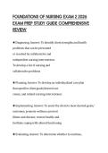 FOUNDATIONS OF NURSING EXAM 2 2026&NewLine;EXAM PREP STUDY GUIDE COMPREHENSIVE&NewLine;REVIEW