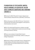 FOUNDATIONS OF PSYCHIATRIC MENTAL&NewLine;HEALTH NURSING 6TH EDITION BY HALTER&NewLine;2026 COMPLETE QUESTIONS AND ANSWERS&NewLine;GRADED A&plus;